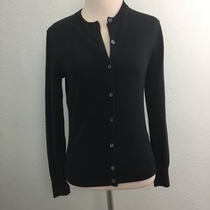 J Crew E8447 Jackie Cotton Cardigan Black S